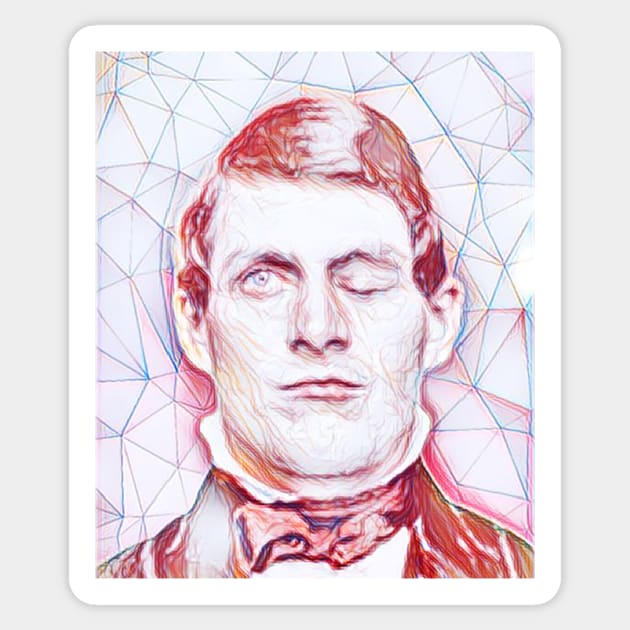 Phineas Gage Portrait | Phineas Gage Artwork Sticker by JustLit